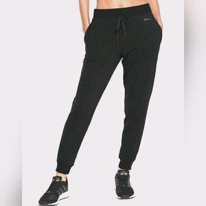 New with Tags Victoria's Secret XXL Black Fleece Joggers with Rose Gold